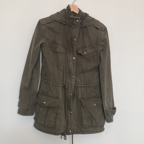 Aritzia Jacket - Azure Skies Trooper Jacket Utility Parka Army Green size xs - Picture 4 of 7